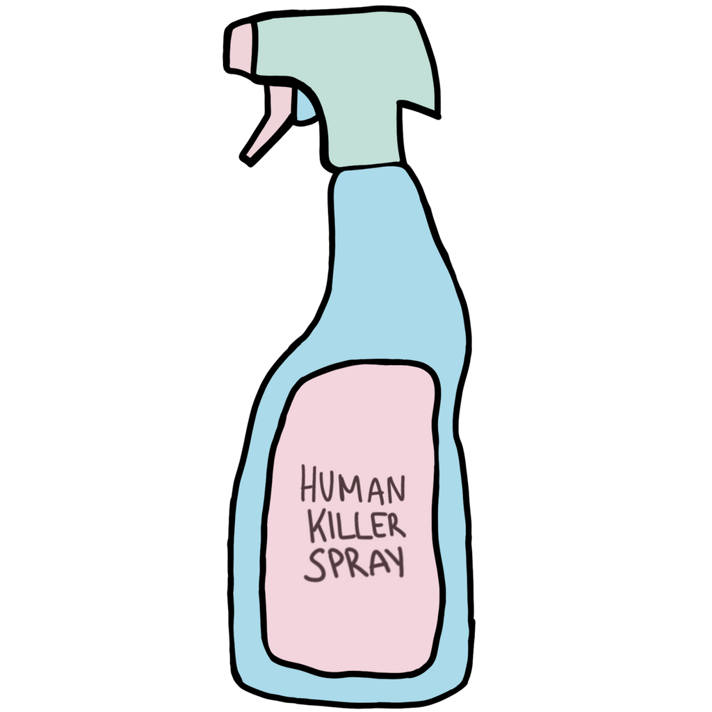 Human Killer Spray Sticker