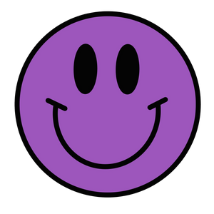 Smiley Purple Sticker