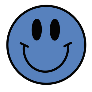 Smiley Blue Sticker